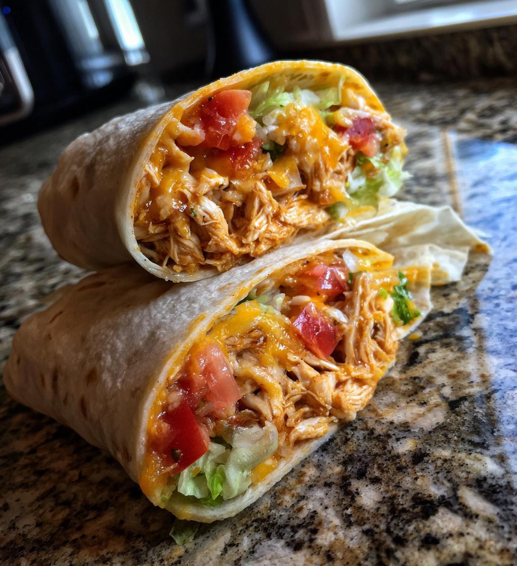 cheesy garlic chicken wraps