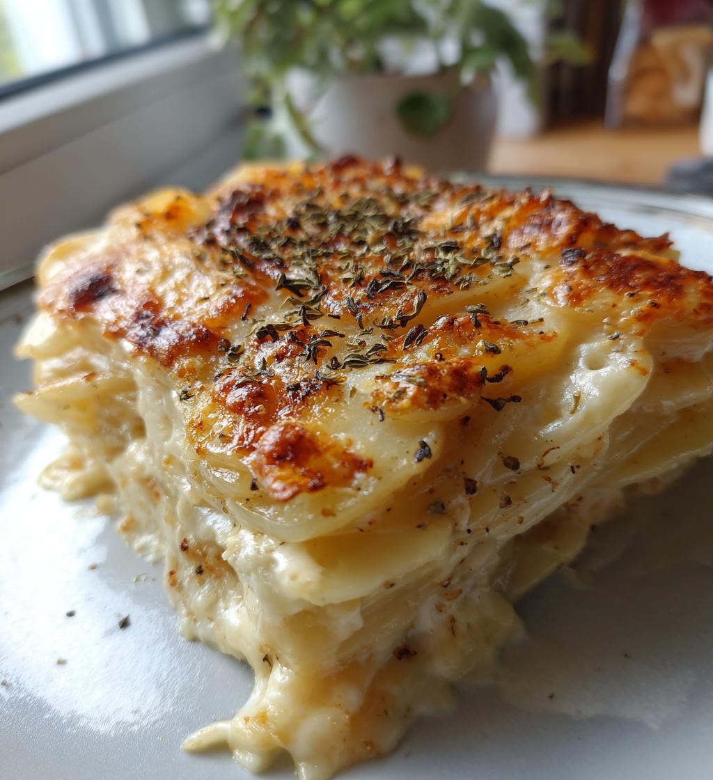 cheesy garlic scalloped potatoes - detail 1