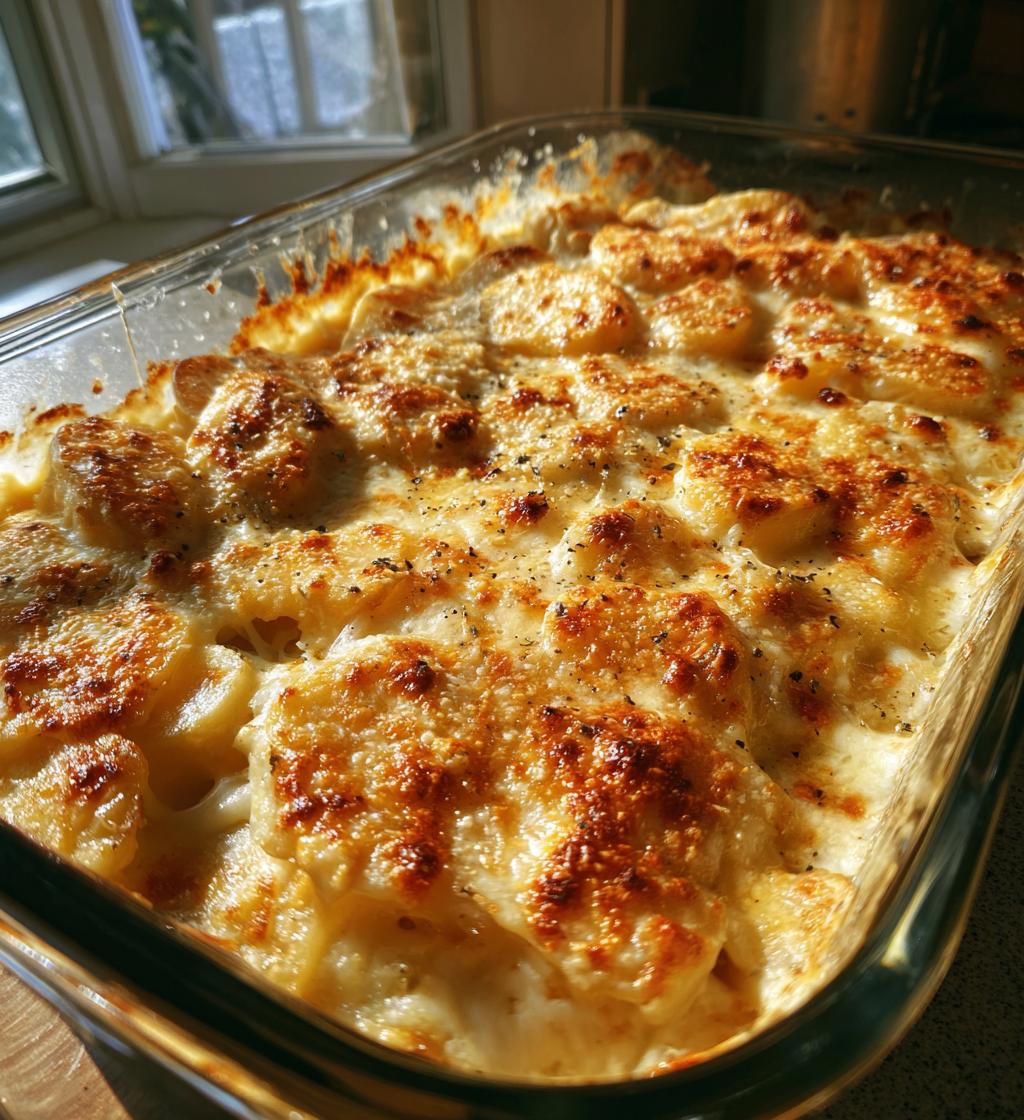 cheesy garlic scalloped potatoes
