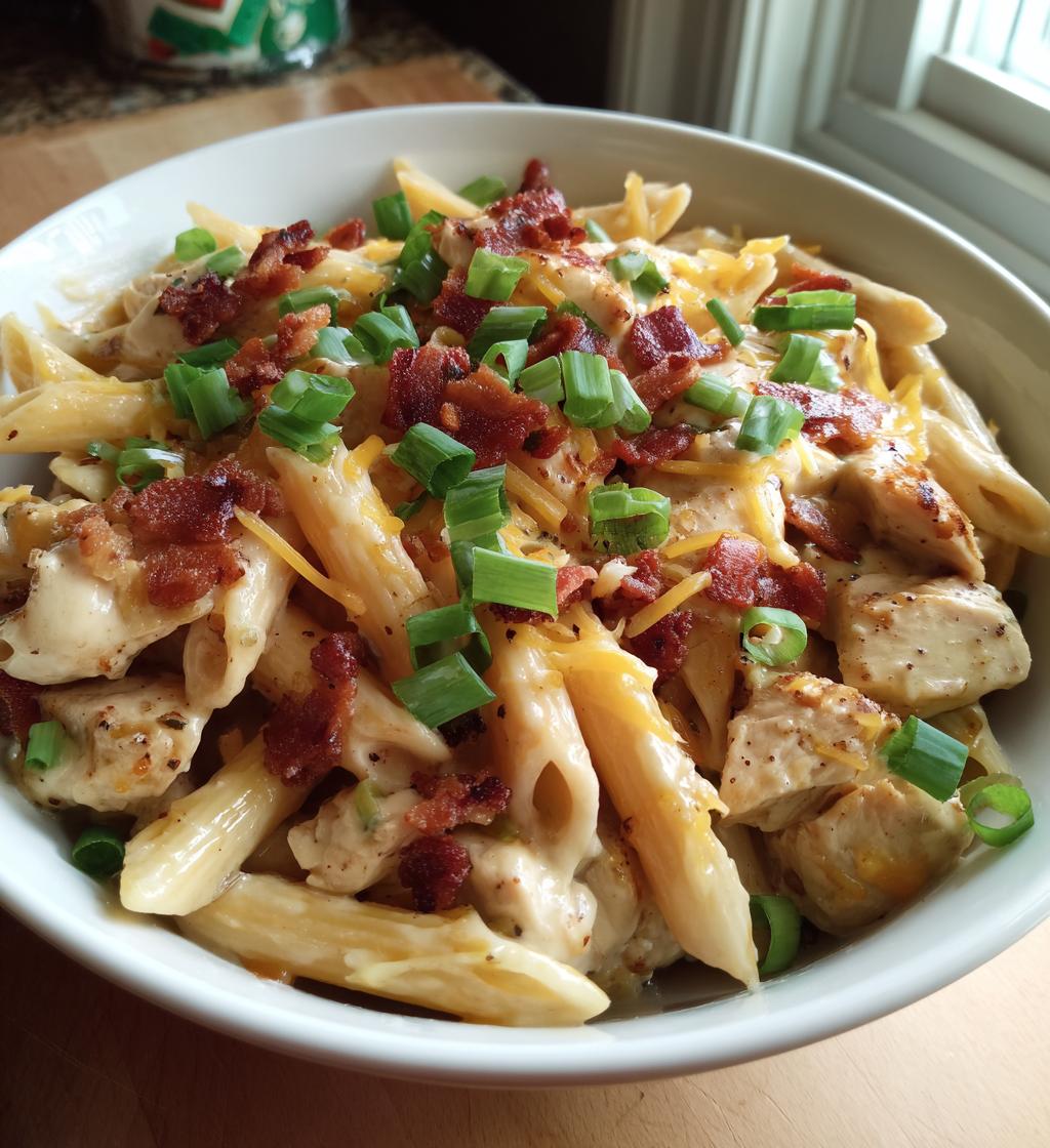 chicken bacon ranch pasta - detail 1