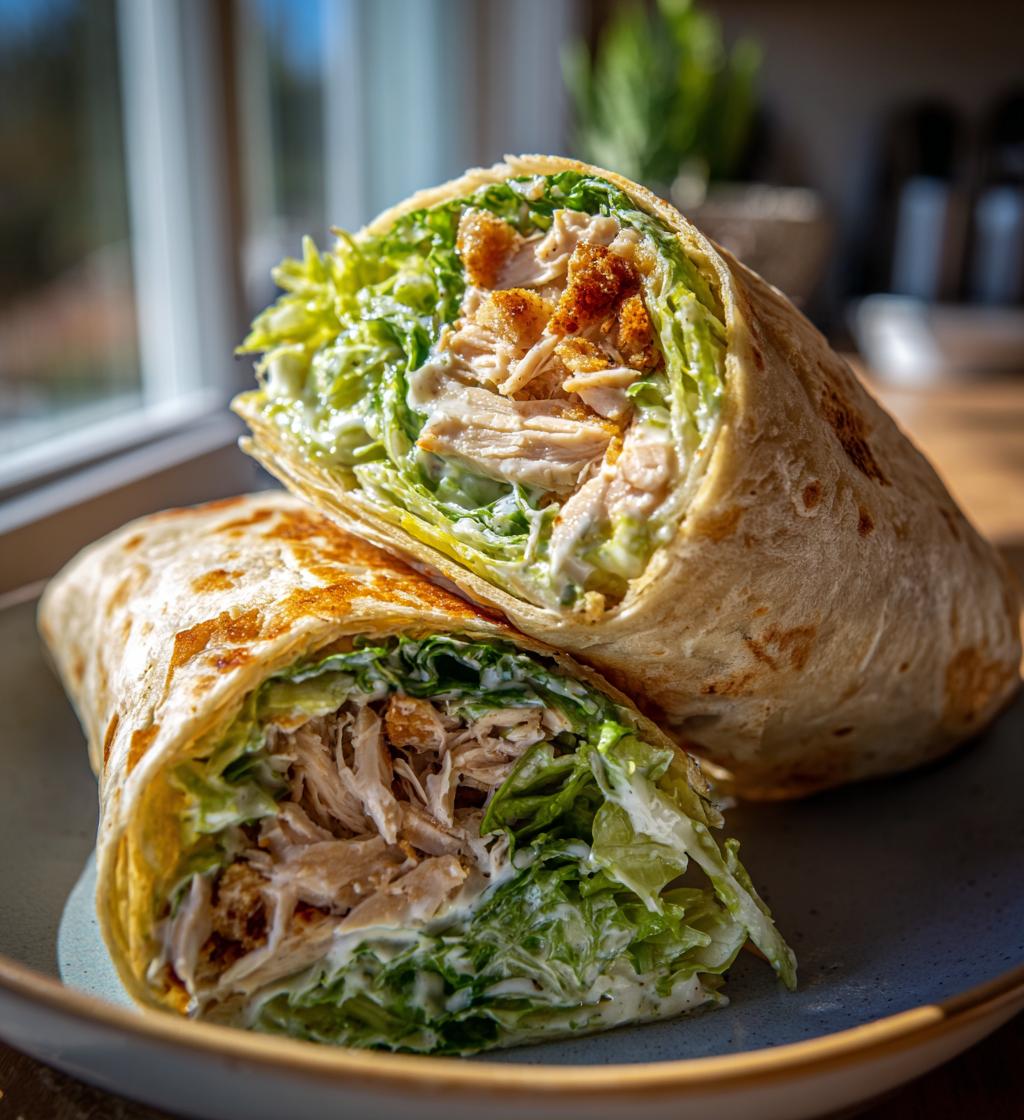 chicken caesar wrap recipe - detail 1