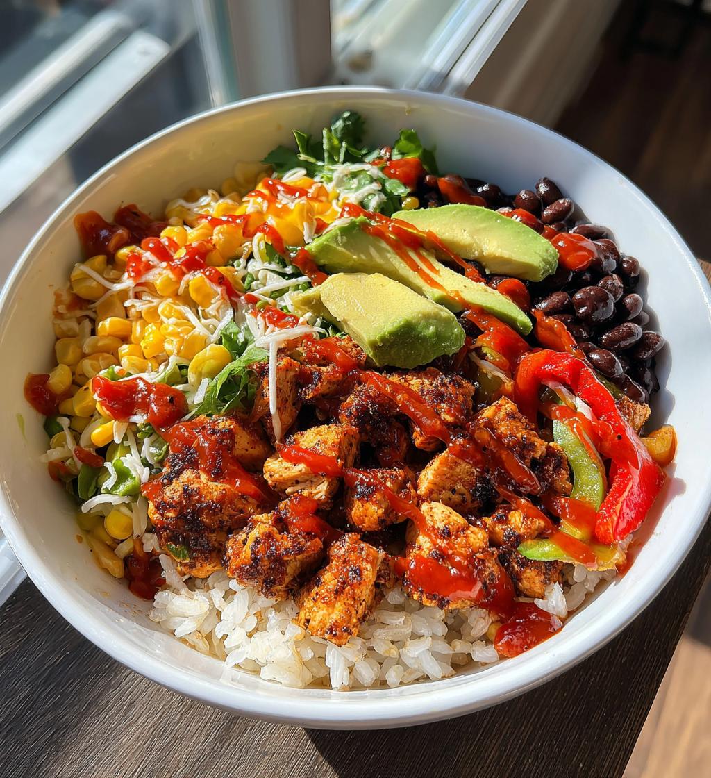 chicken fajita burrito bowl - detail 1