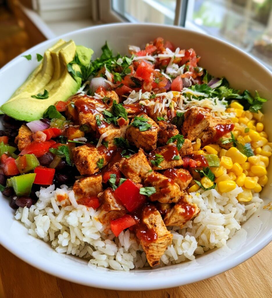 chicken fajita burrito bowl