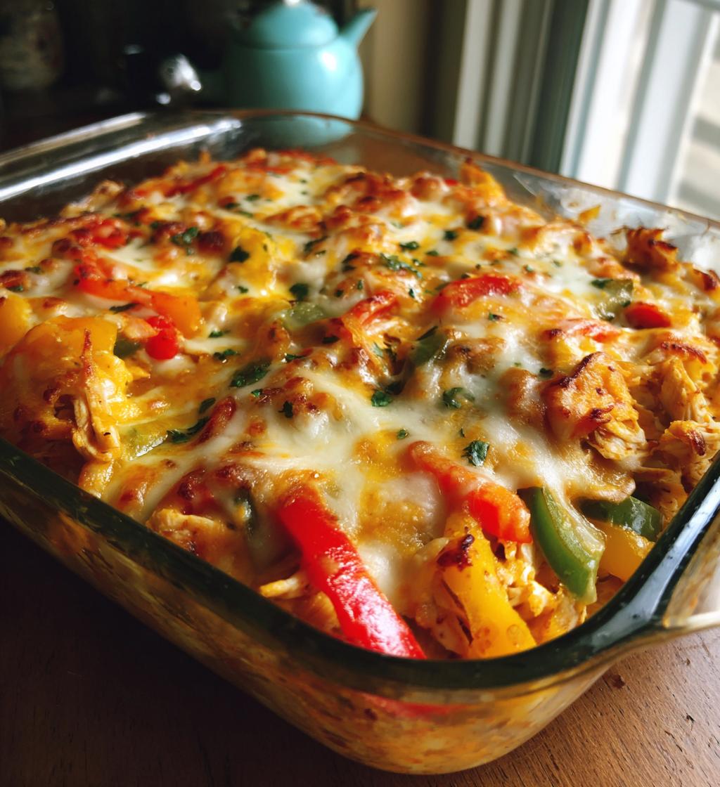 chicken fajita casserole - detail 1