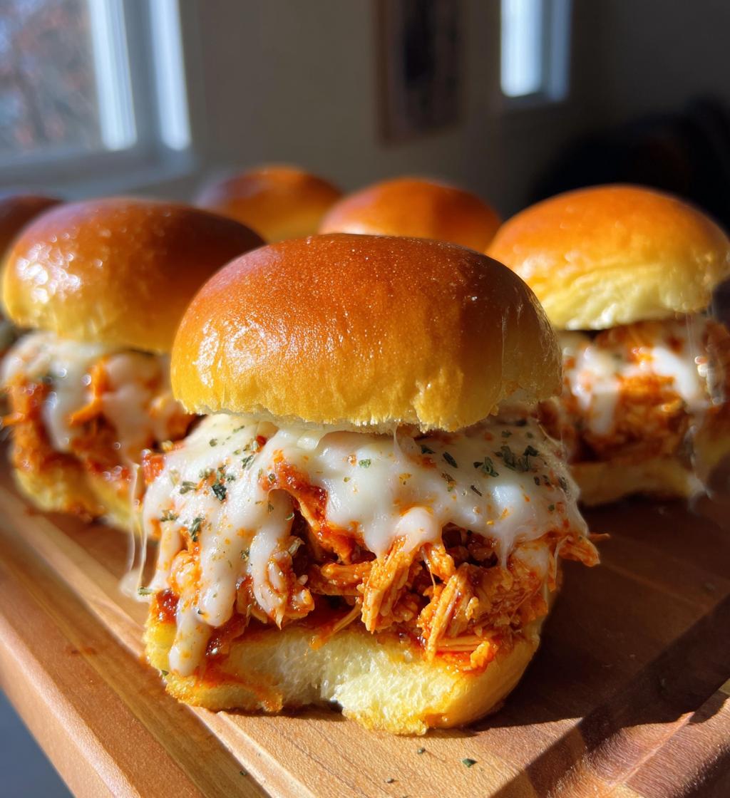chicken parmesan sliders - detail 1