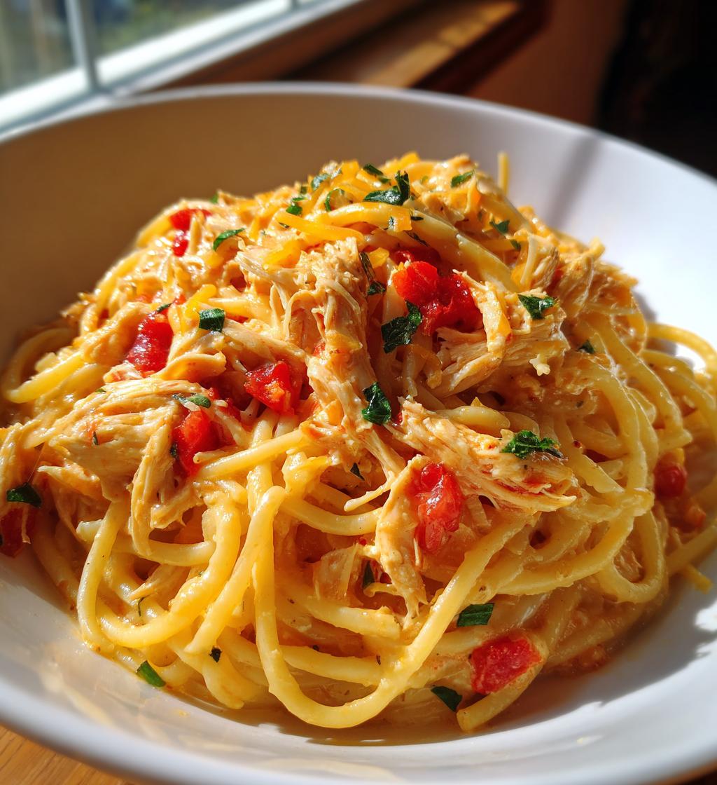 chicken spaghetti with ro tel - detail 1