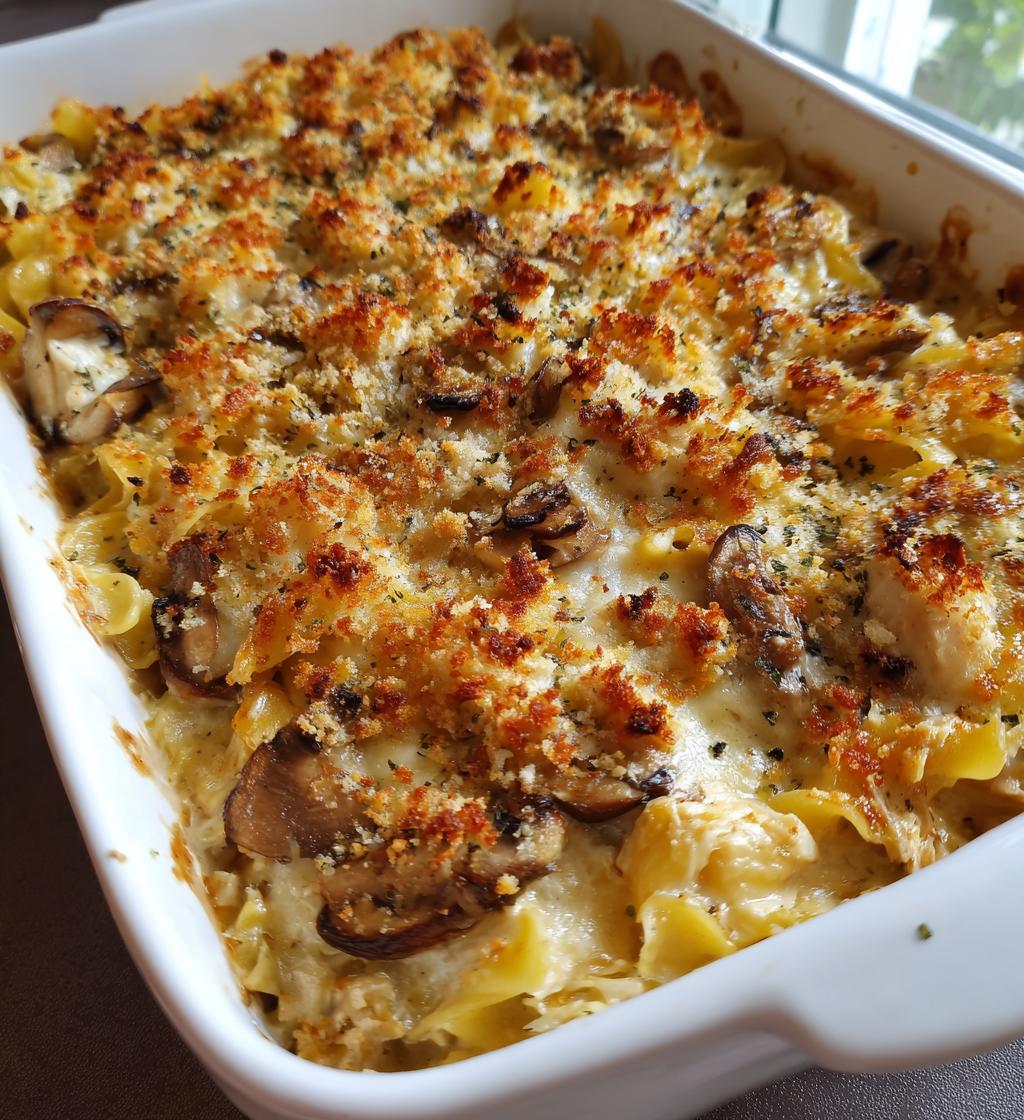 chicken tetrazzini casserole - detail 1