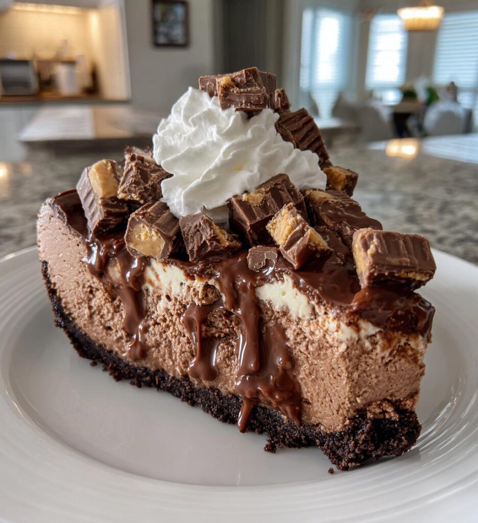 chocolate reeses cheesecake