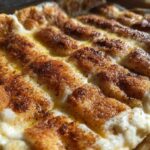 cinnamon sugar pizza made with crescent rolls