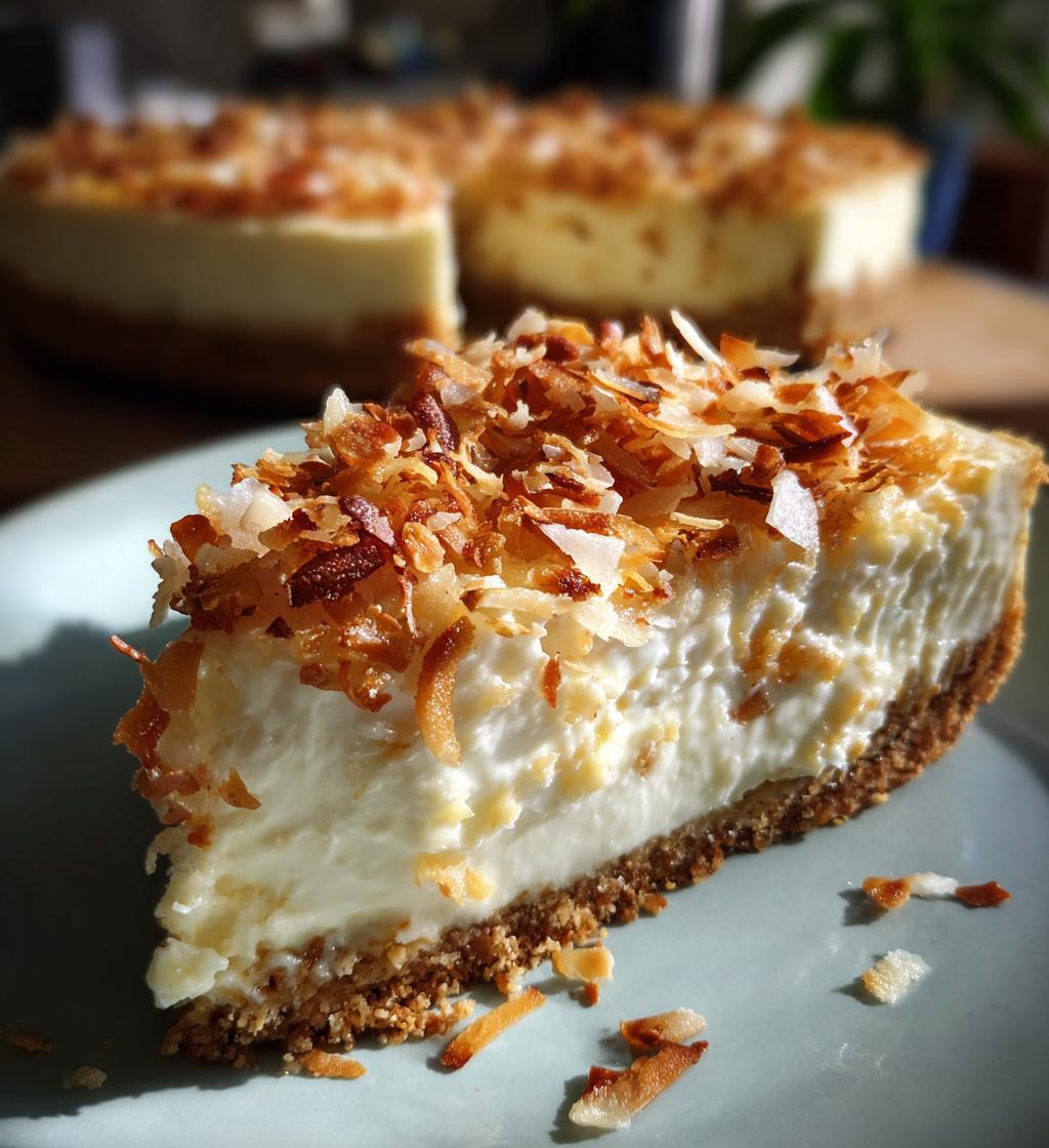 coconut cheesecake - detail 1
