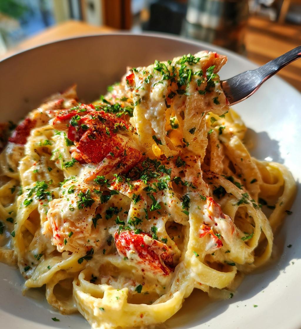 crab fettuccine alfredo - detail 1