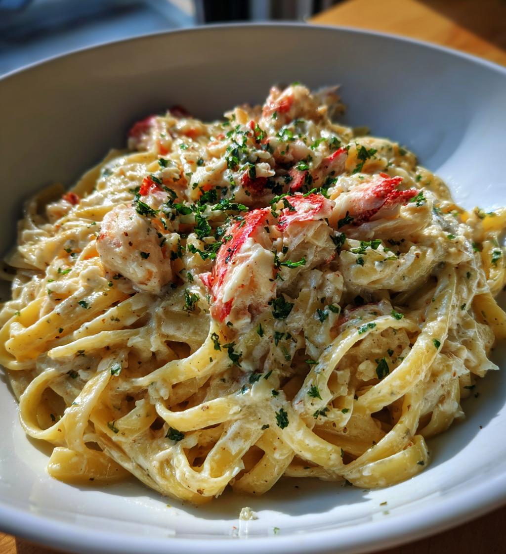 crab fettuccine alfredo