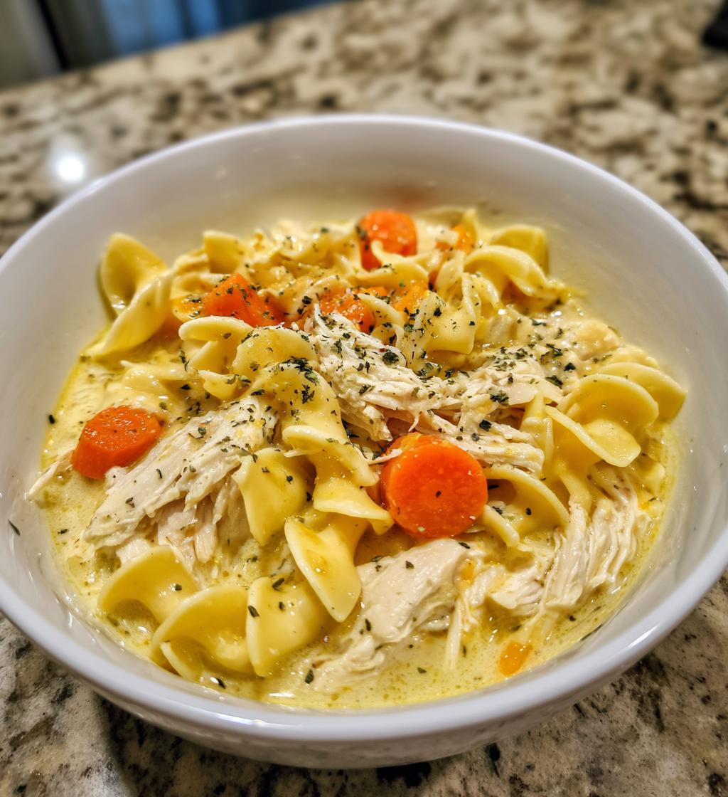 crack chicken noodle soup - detail 1