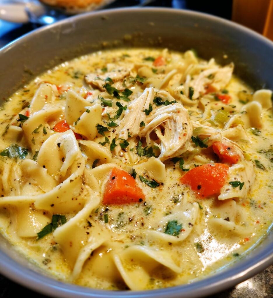 crack chicken noodle soup