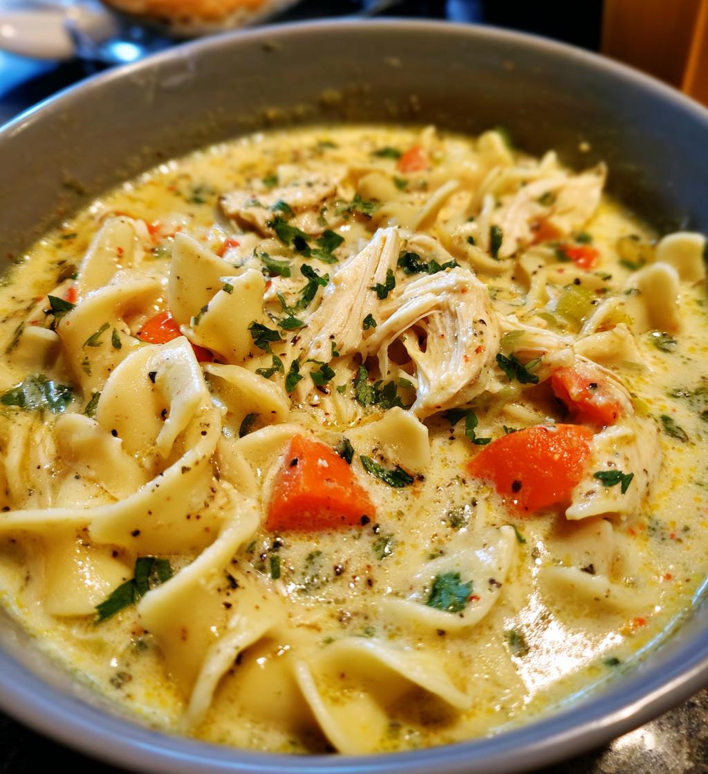 crack chicken noodle soup