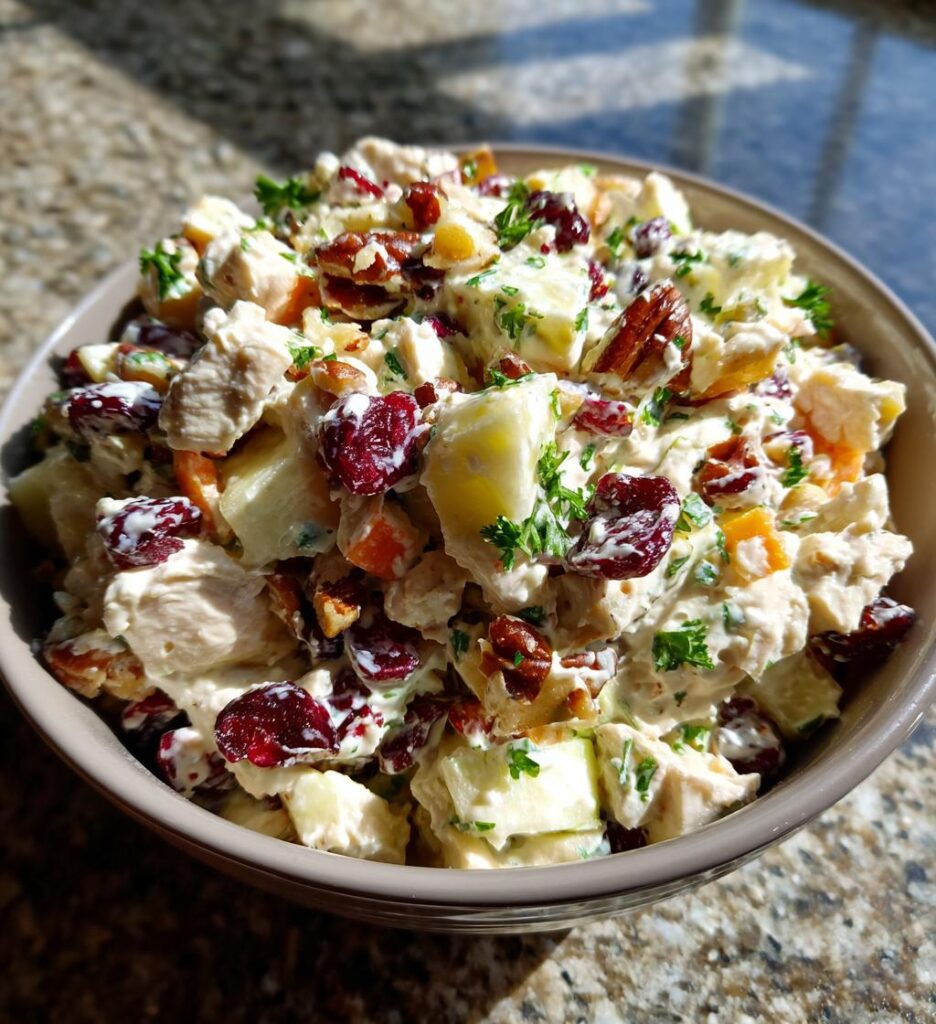 cranberry apple pecan chicken salad