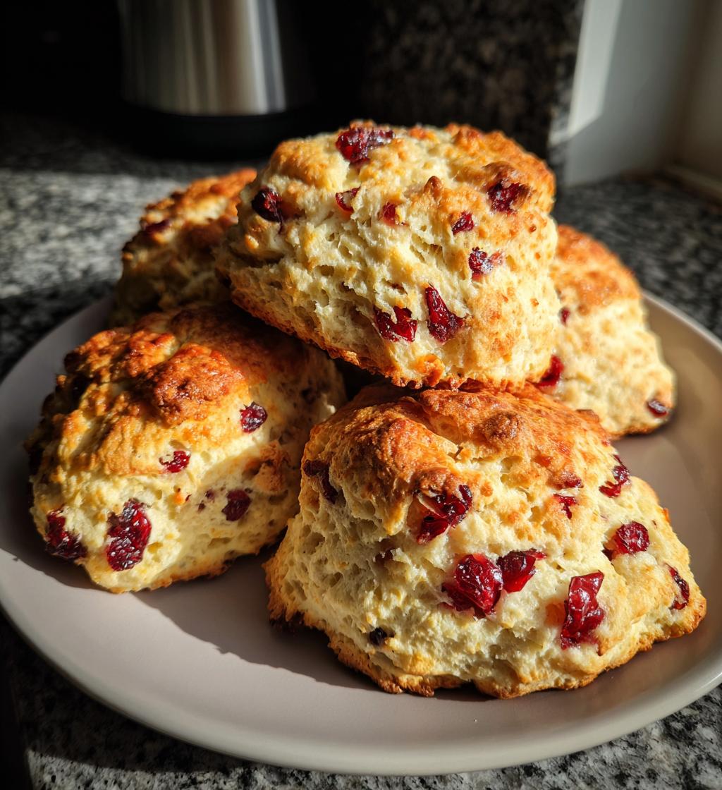cranberry orange sour cream scones - detail 1
