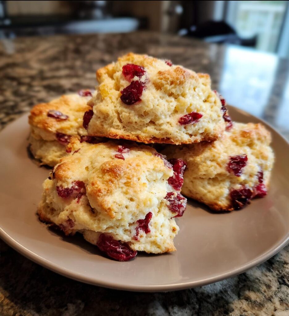 cranberry orange sour cream scones