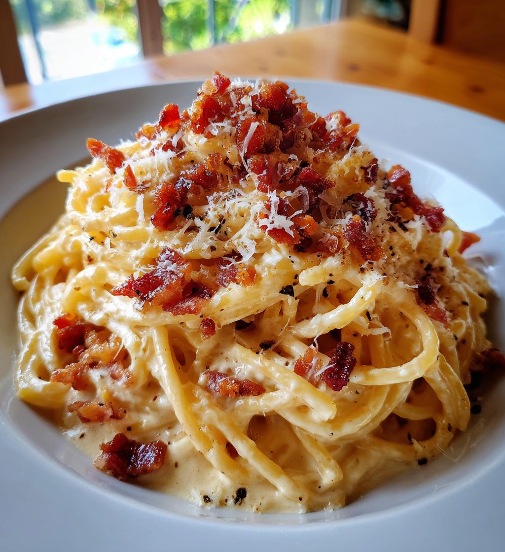 creamy bacon pasta - detail 1