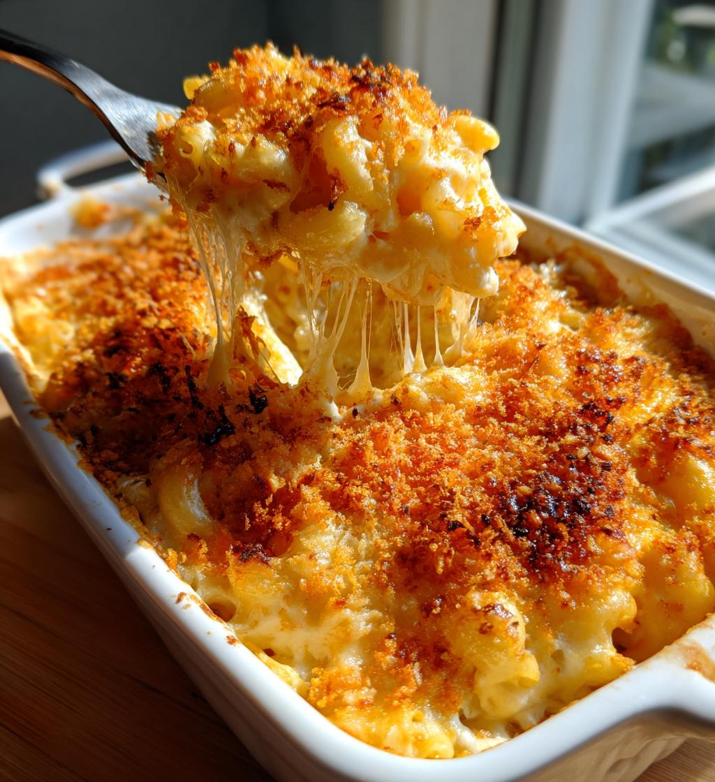 creamy baked mac and cheese - detail 1