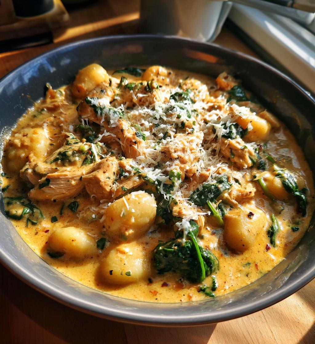 creamy chicken and gnocchi - detail 1