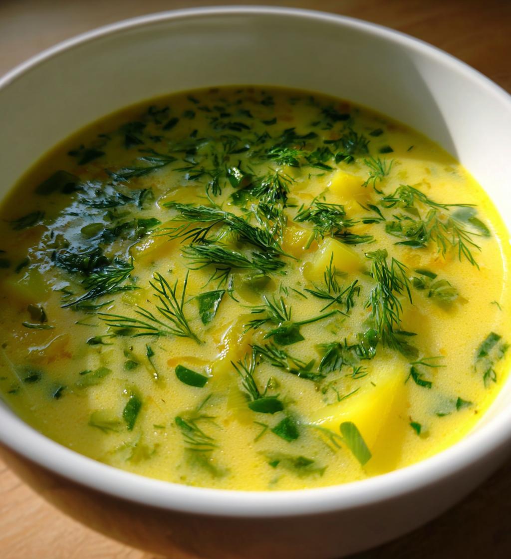 creamy dill pickle soup zupa ogorkowa