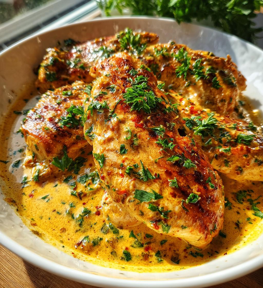 creamy garlic butter chicken - detail 1