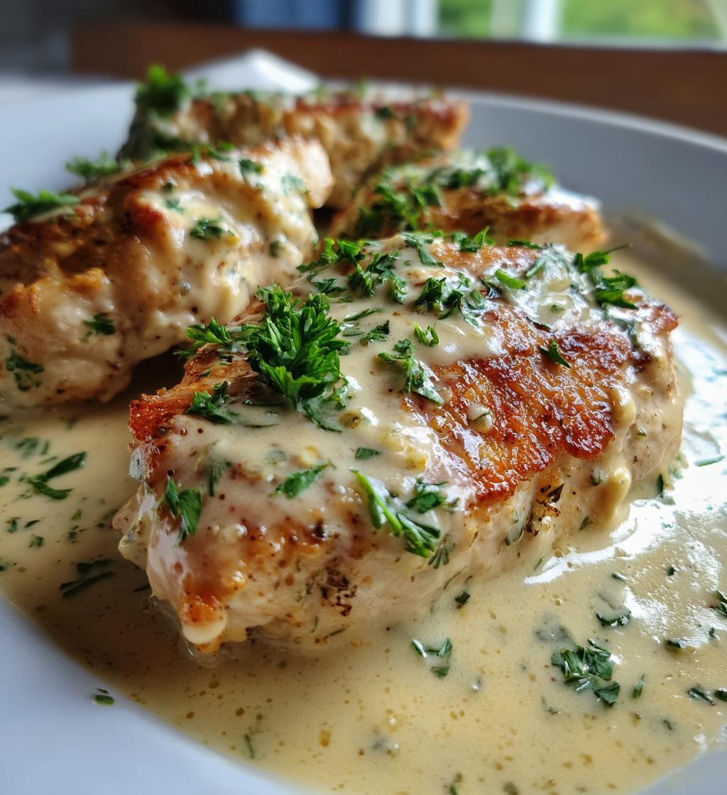 creamy garlic chicken - detail 1