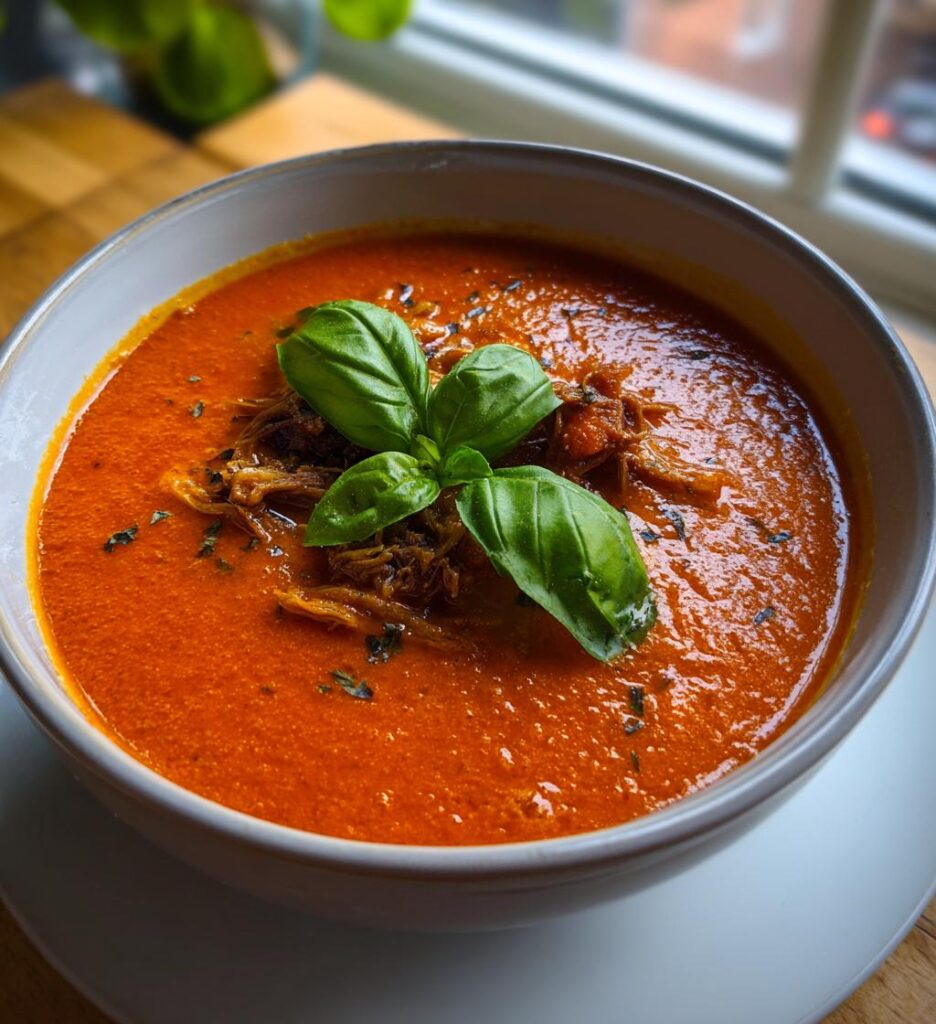 creamy roasted garlic tomato soup