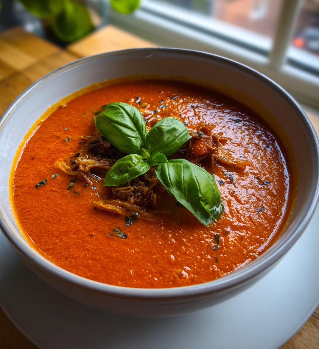 creamy roasted garlic tomato soup