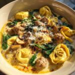 creamy sausage tortellini soup