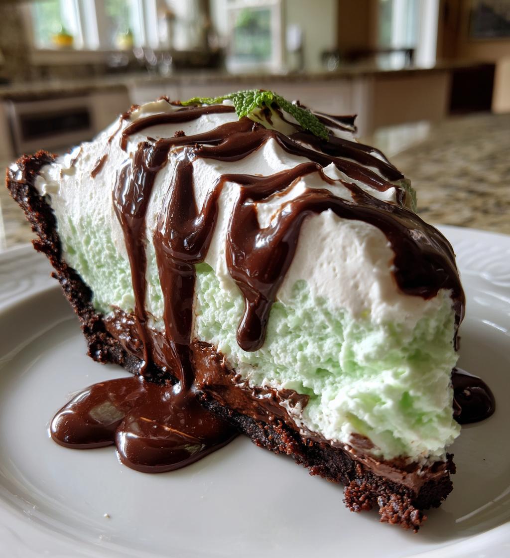 creme de menthe grasshopper pie - detail 1