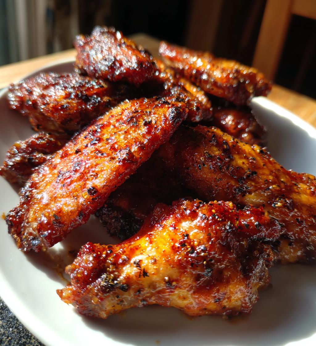 crispy glazed chicken wings - detail 1