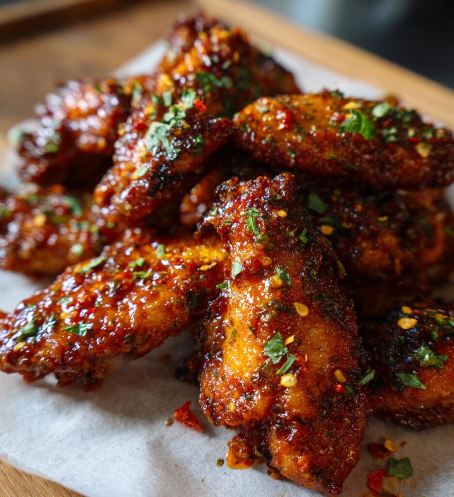 crispy glazed chicken wings