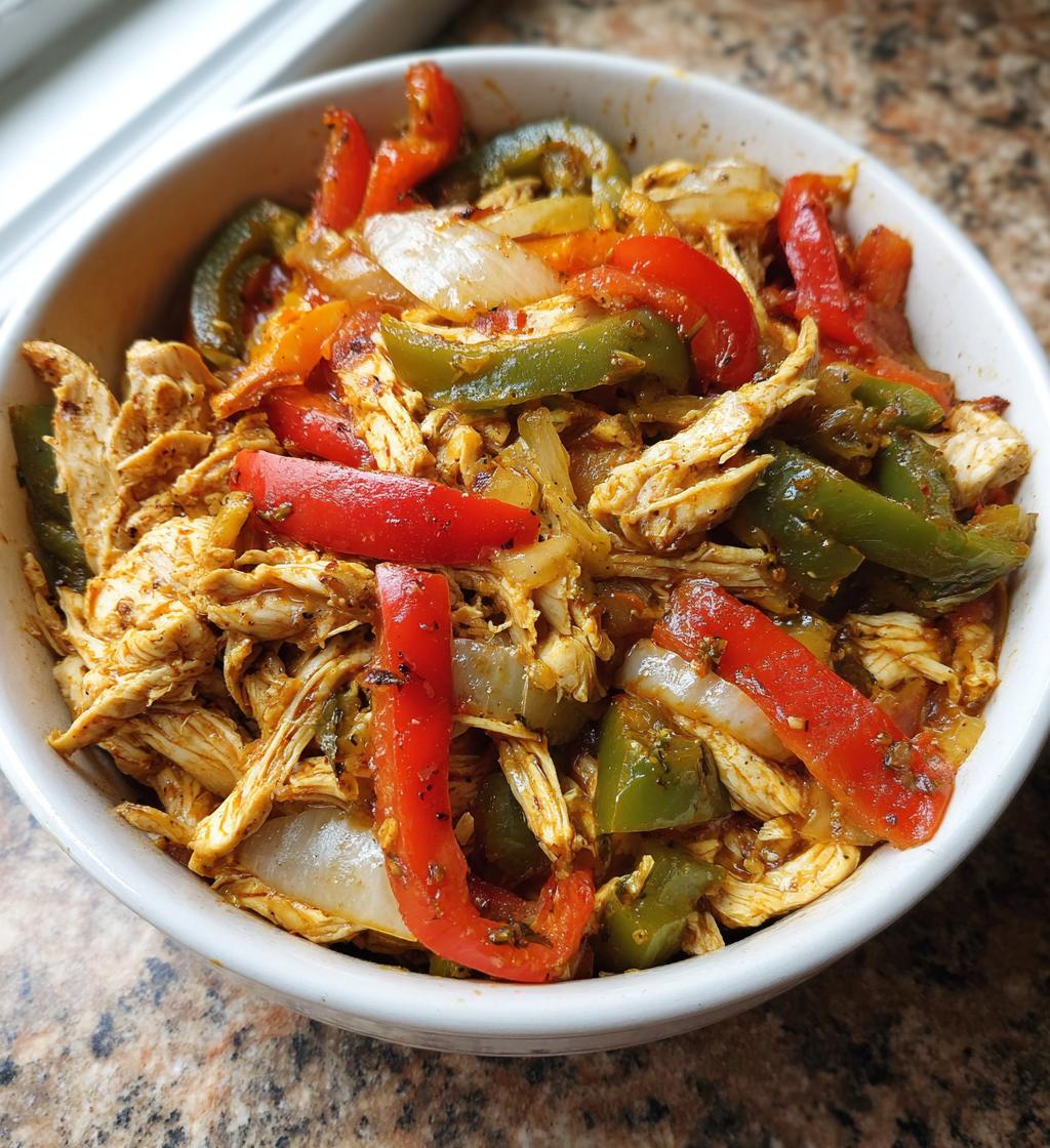 crockpot chicken fajitas - detail 1