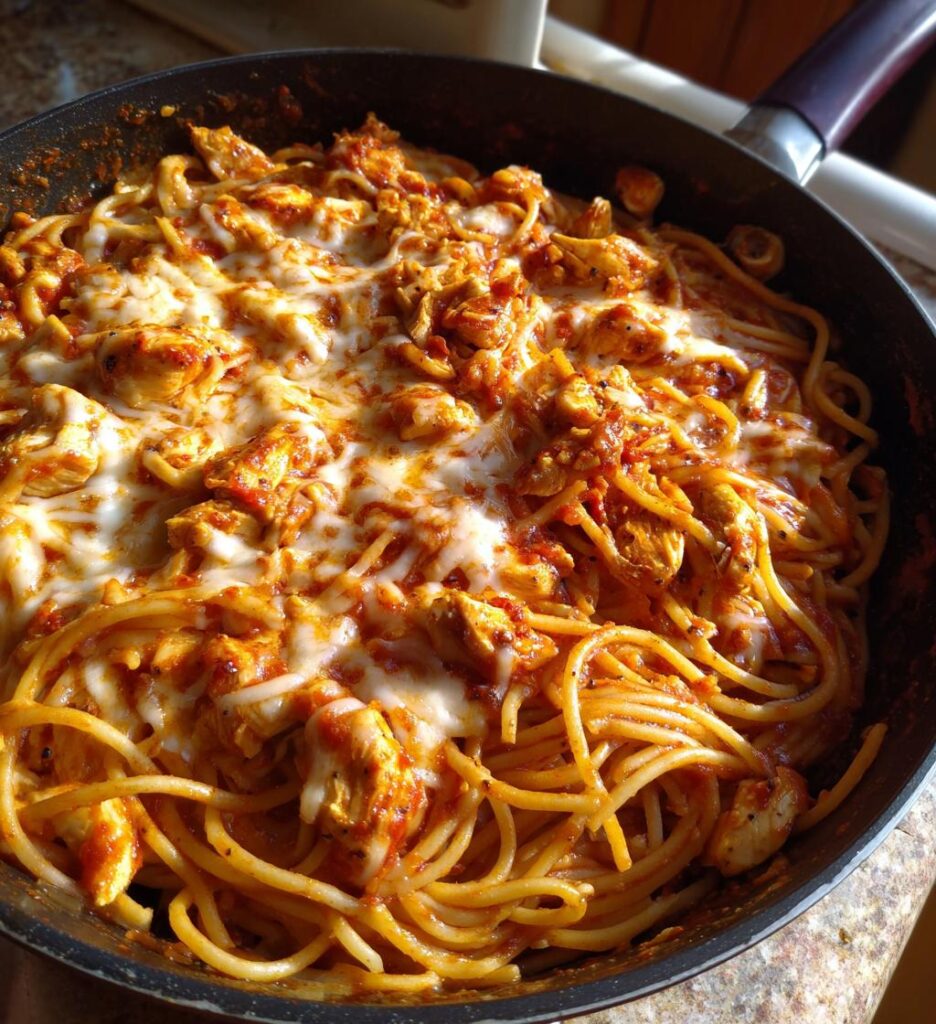 crockpot chicken spaghetti