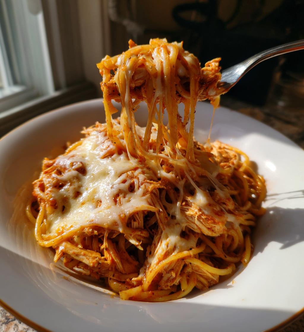 crockpot chicken spaghetti a comforting and convenient meal - detail 1