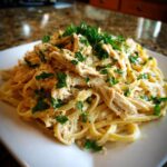crockpot garlic parmesan chicken pasta