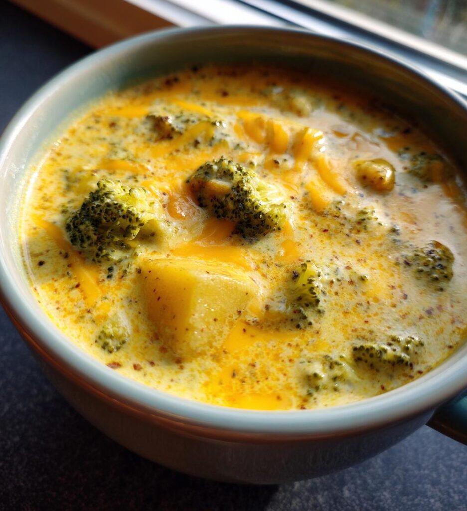 crockpot potato broccoli cheddar soup