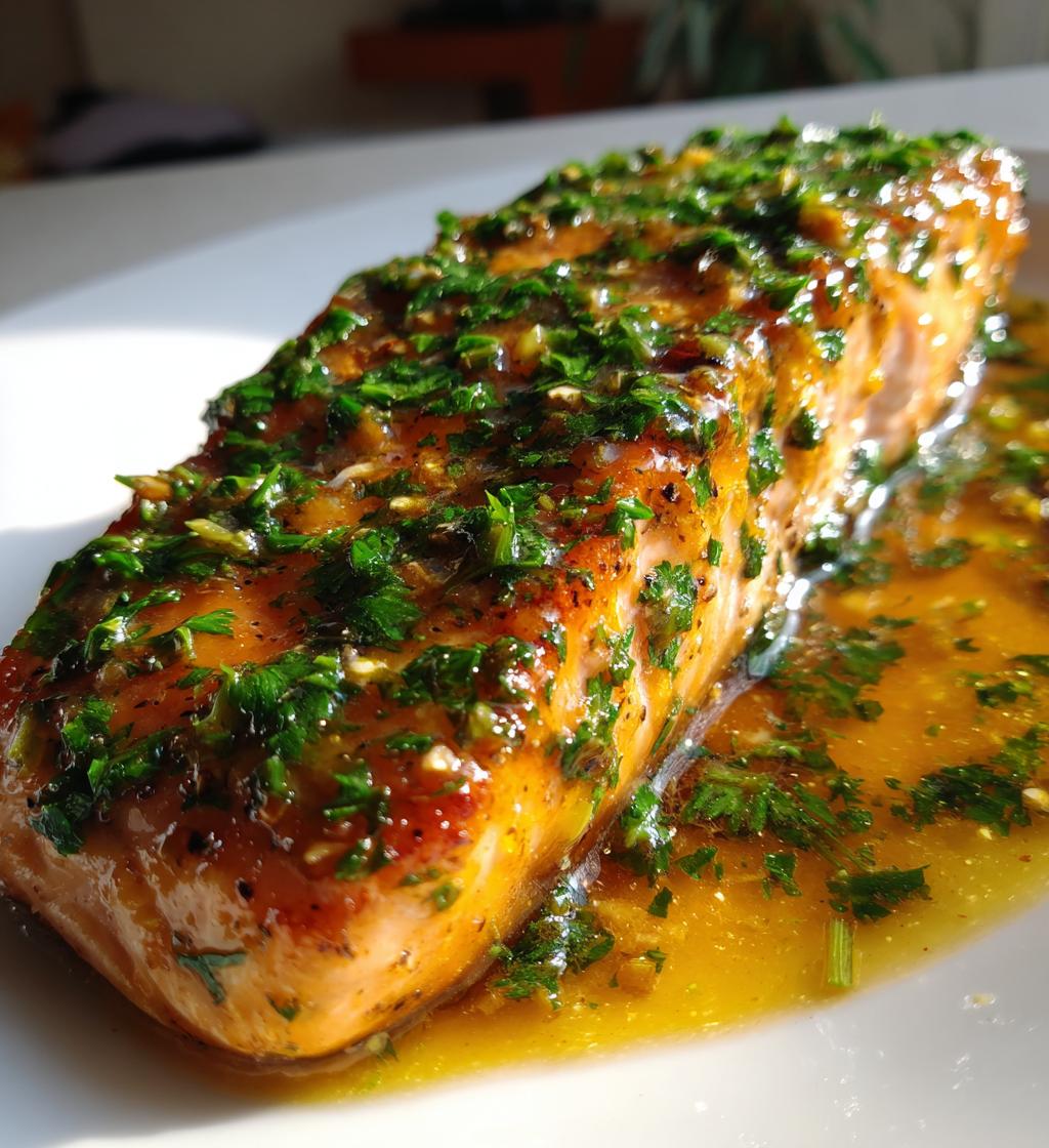 dijon salmon with lemon dijon sauce - detail 1