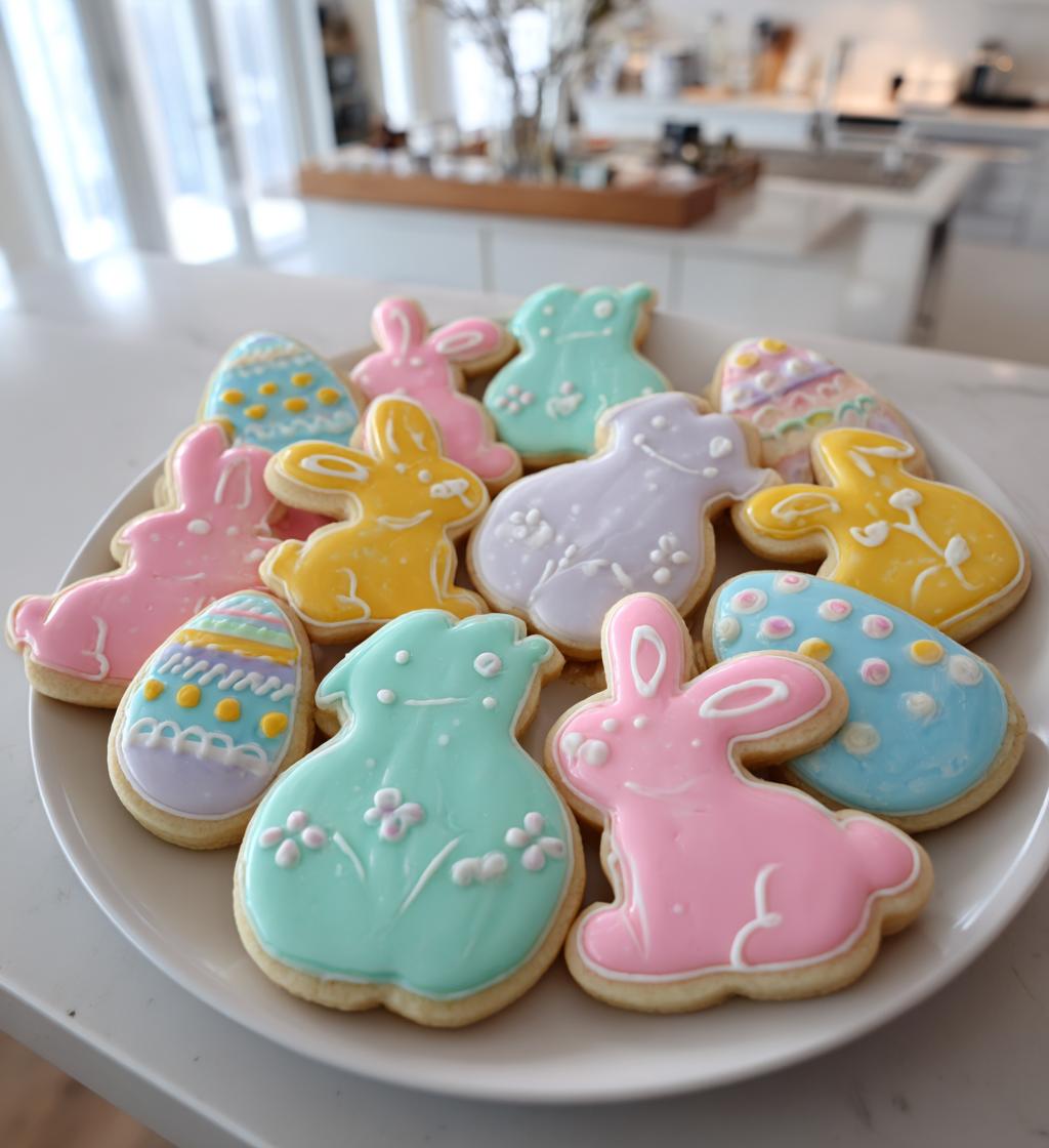 easter cookies royal icing - detail 1