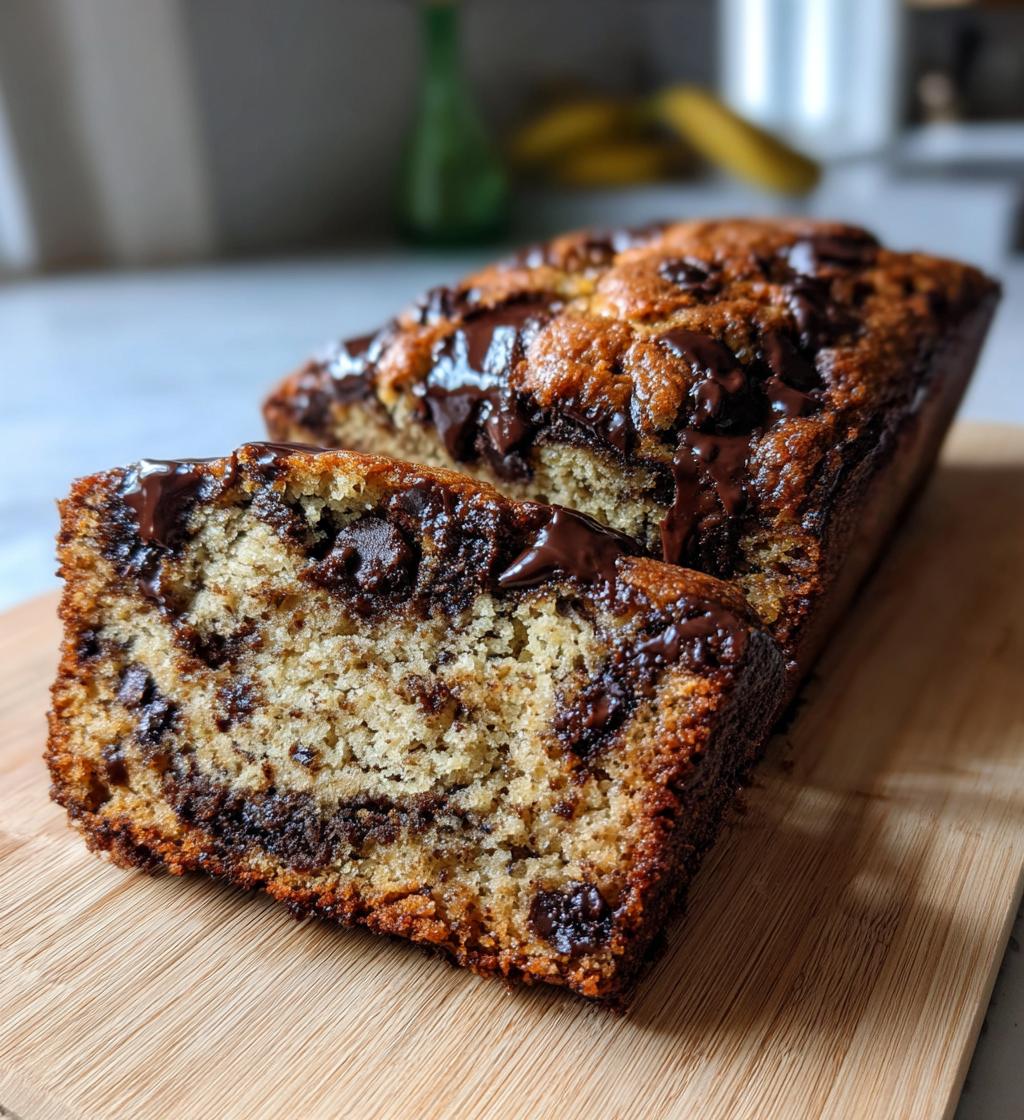 easy chocolate chip banana bread - detail 1