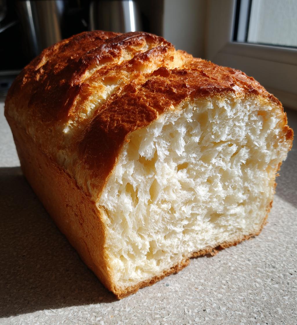 easy homemade white bread - detail 1