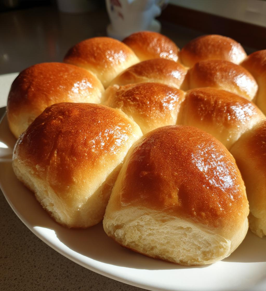 fluffy yeast rolls - detail 1