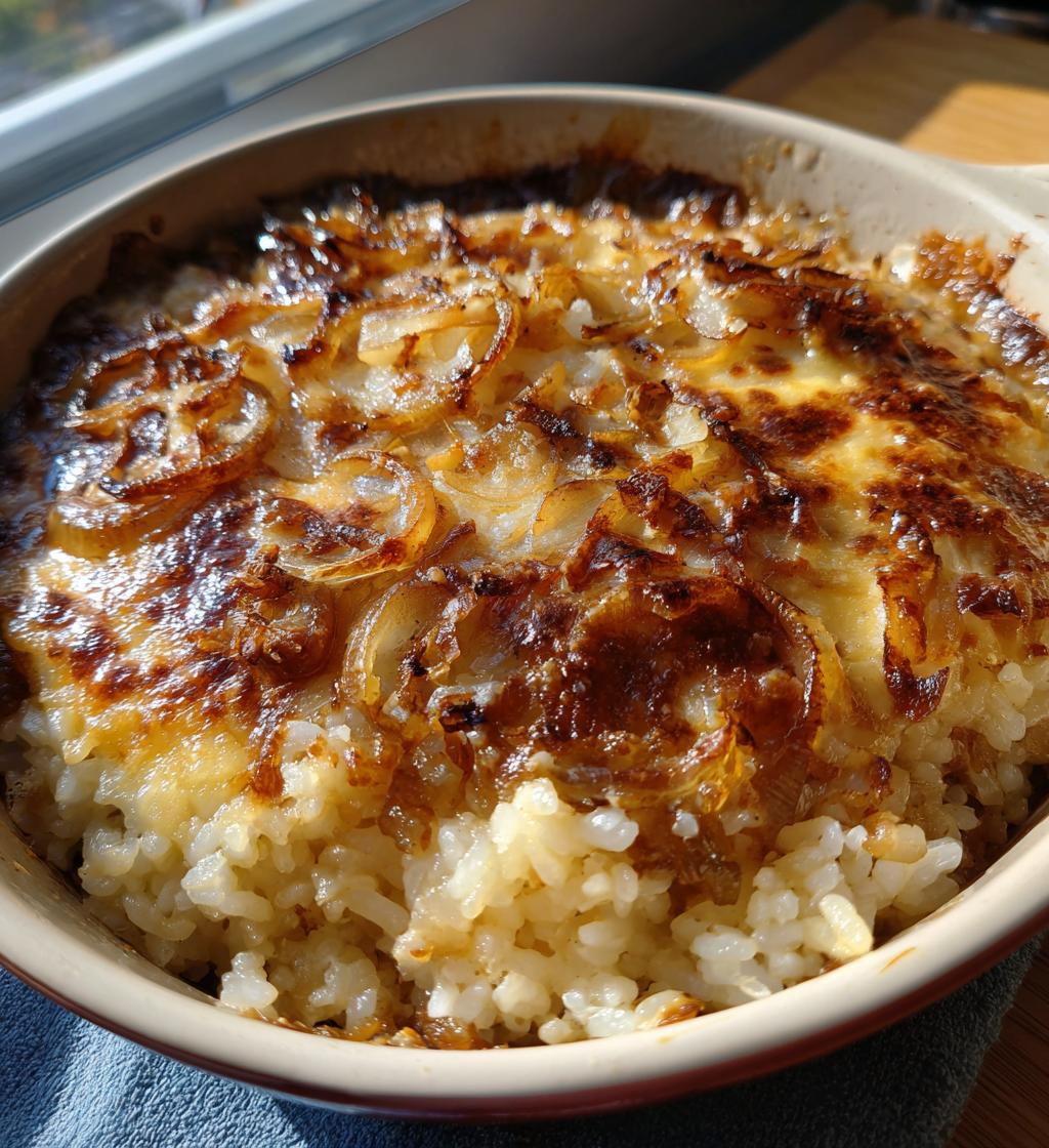 french onion soup rice - detail 1