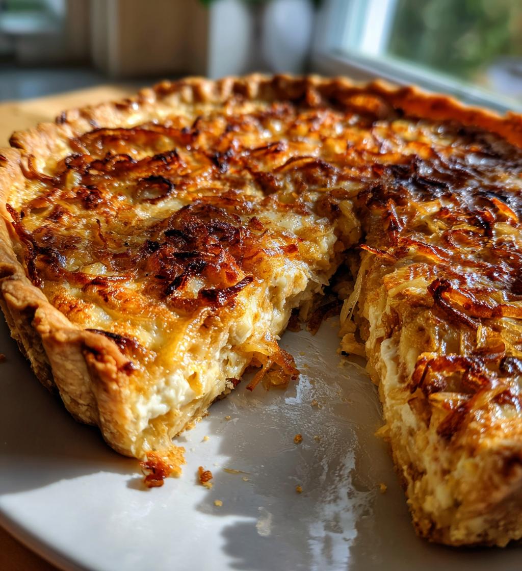 french onion tart - detail 1