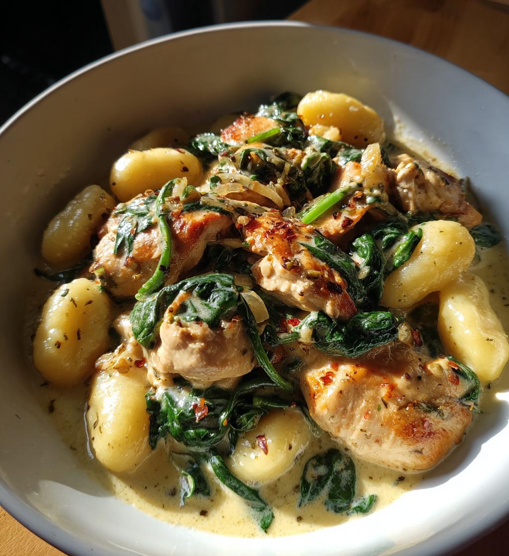 garlic chicken gnocchi skillet - detail 1