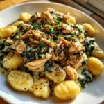 garlic chicken gnocchi skillet