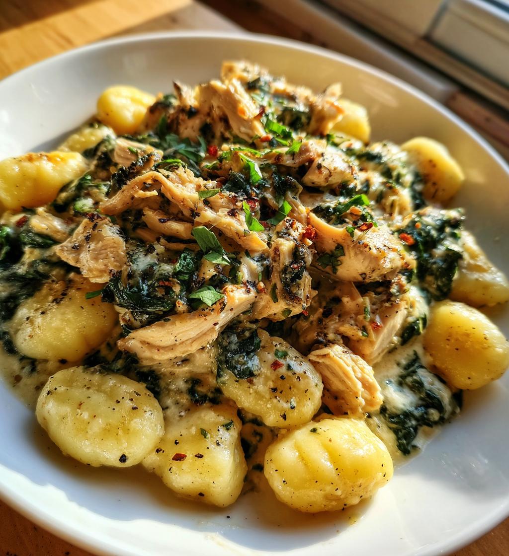 garlic chicken gnocchi skillet