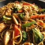 garlic chicken lo mein